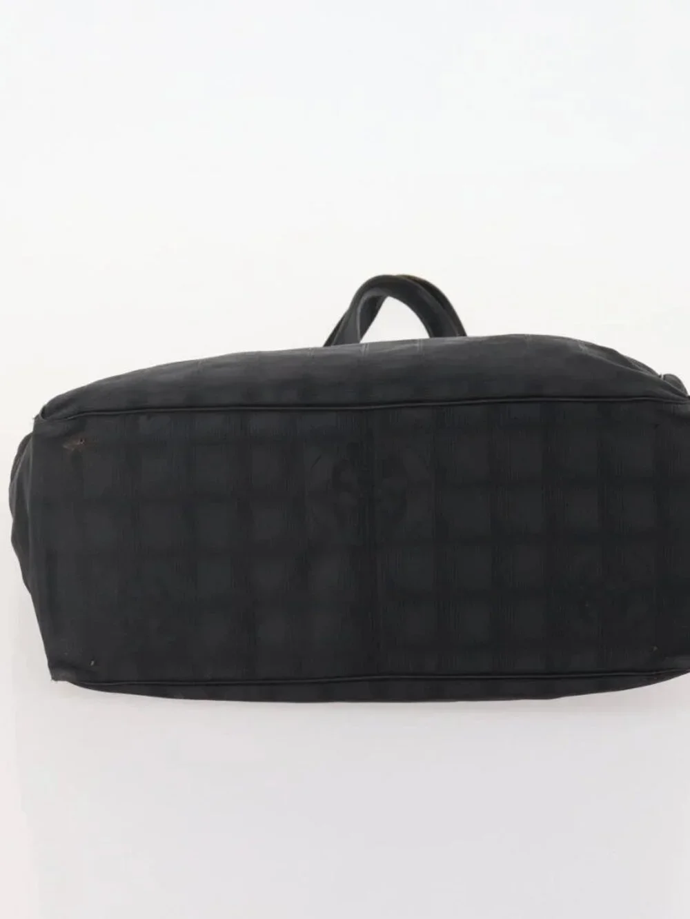 CHANEL New Travel line Tote Bag Nylon 3 Set Black Beige CC Auth BA12660